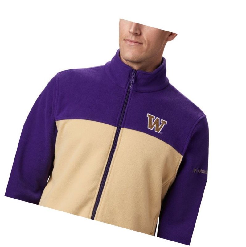 Kurtki Columbia Collegiate Flanker III Fleece - Washington Męskie Fioletowe Brązowe | 10QKBRXNH