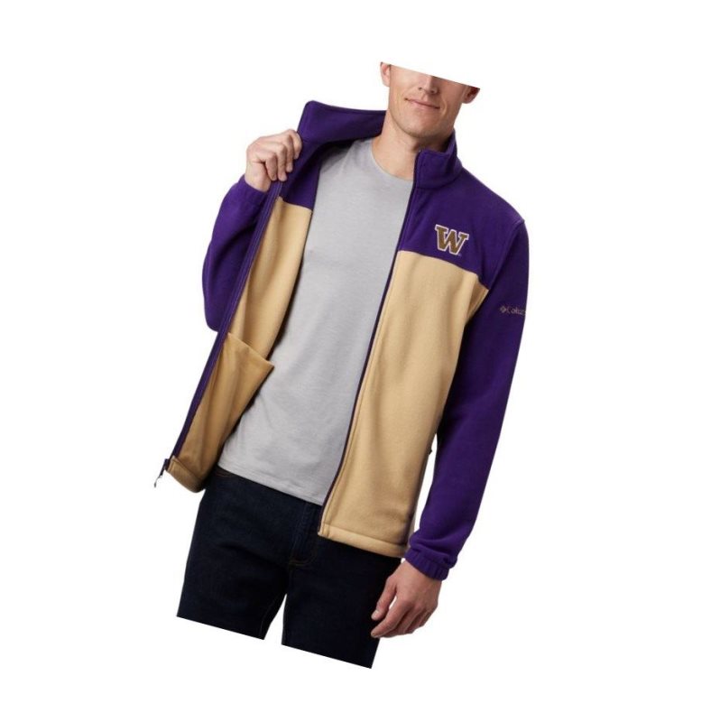 Kurtki Columbia Collegiate Flanker III Fleece - Washington Męskie Fioletowe Brązowe | 10QKBRXNH