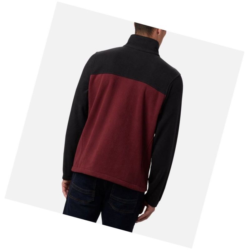 Kurtki Columbia Collegiate Flanker III Fleece - Texas A&M Męskie Czarne Jasny Bordowe | 01RLBEOWG