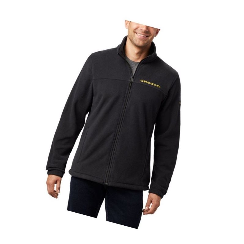 Kurtki Columbia Collegiate Flanker III Fleece - Oregon Męskie Czarne | 87PHEDFML