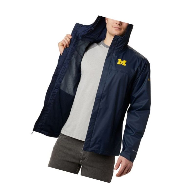 Kurtki Columbia Collegiate Watertight II - Michigan Męskie Granatowe | 68JFOQLAD