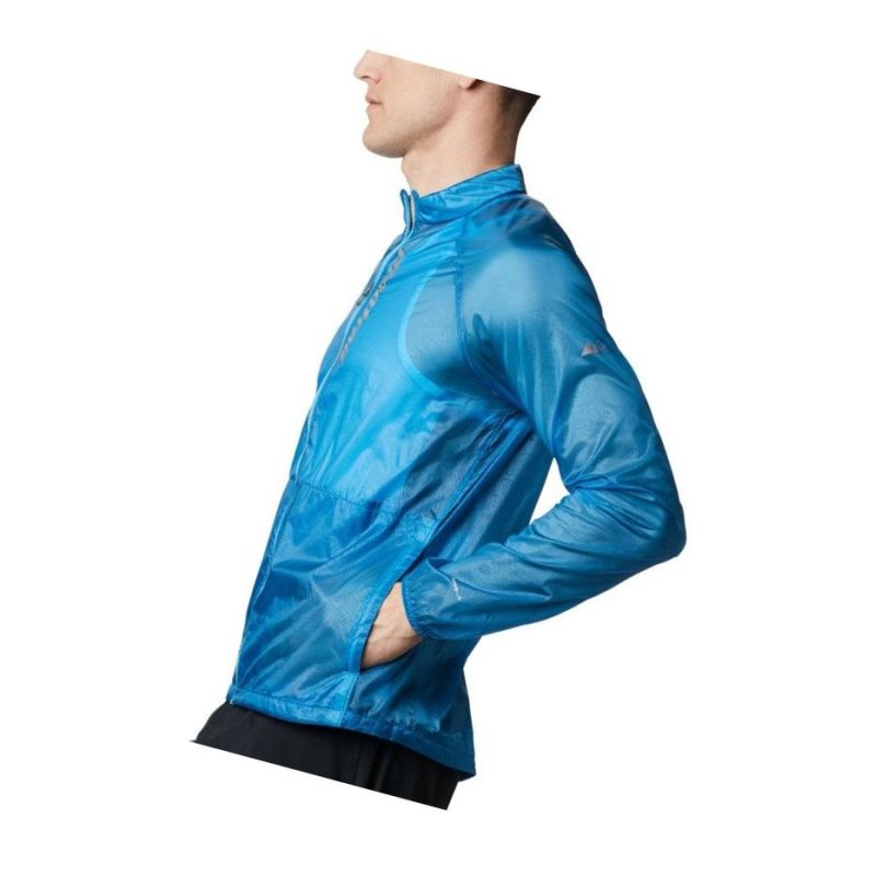 Kurtki Columbia FKT Windbreaker Męskie Niebieskie | 87YAGZDUC