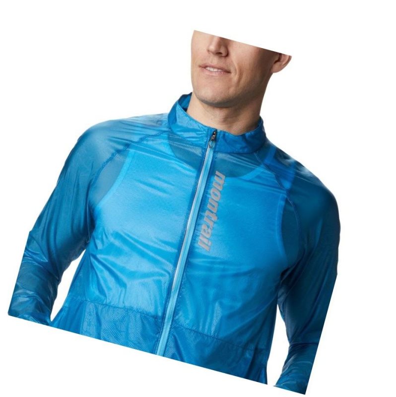 Kurtki Columbia FKT Windbreaker Męskie Niebieskie | 87YAGZDUC