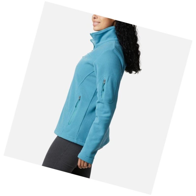 Kurtki Columbia Fast Trek II Fleece Damskie Niebieskie | 95NSPTUDX