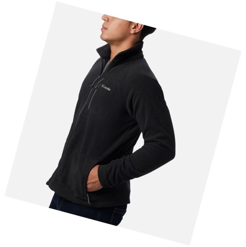 Kurtki Columbia Fast Trek II Full Zip Fleece Tall Męskie Czarne | 84HACKQEW