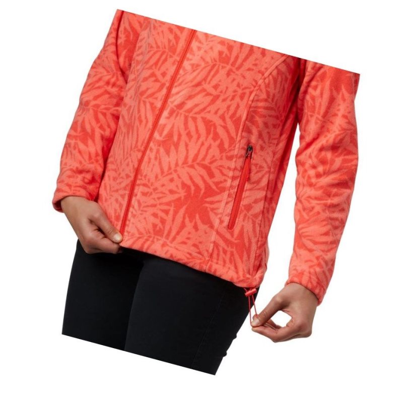 Kurtki Columbia Fast Trek Light Printed Full-Zip Damskie Czerwone | 97HPVKWRI