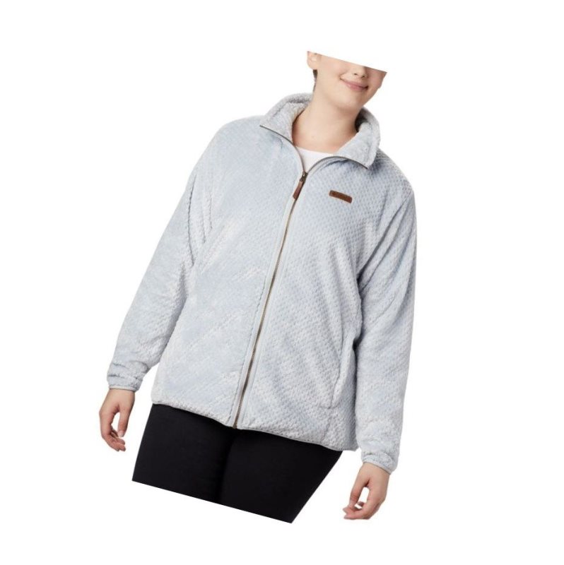 Kurtki Columbia Fire Side II Plush Full Zip Fleece Plus Size Damskie Szare | 02OXHWPKL