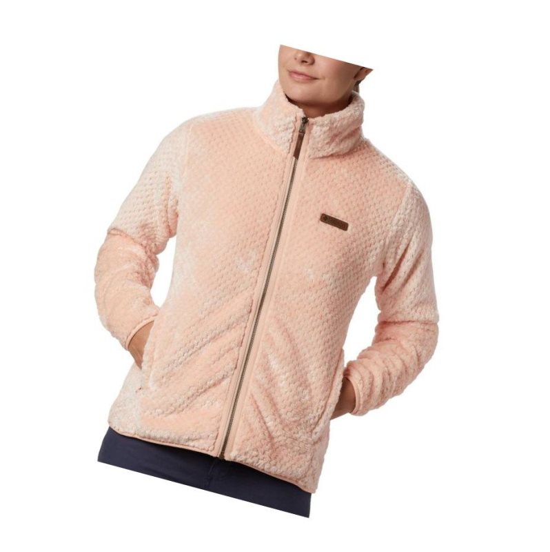 Kurtki Columbia Fire Side II Sherpa Full Zip Fleece Damskie Różowe | 71NZVOIHB