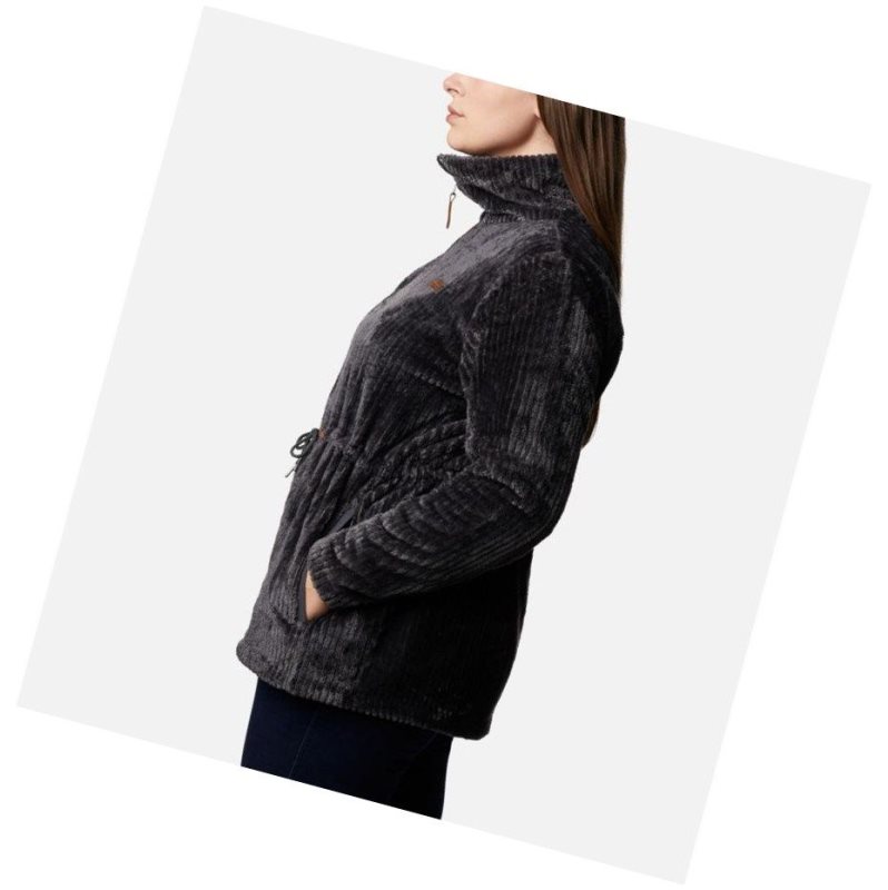 Kurtki Columbia Fire Side Long Full Zip Sherpa Fleece Plus Size Damskie Ciemny Szare | 14UIGVCKS