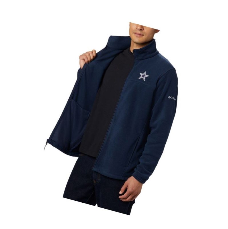 Kurtki Columbia Flanker III Full Zip Fleece - Dallas Cowboys Męskie Granatowe | 70LDSANXJ