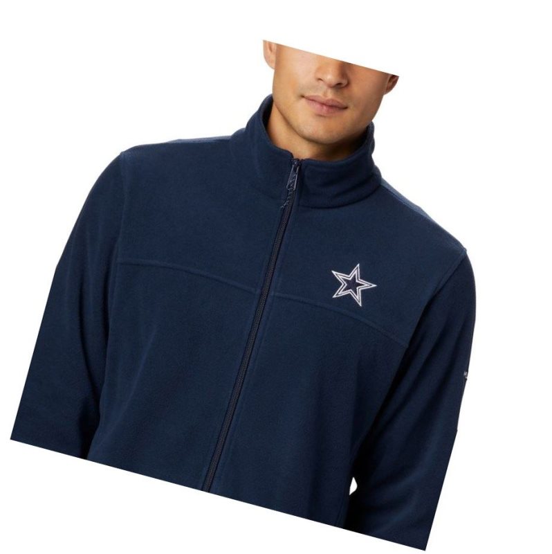 Kurtki Columbia Flanker III Full Zip Fleece - Dallas Cowboys Męskie Granatowe | 70LDSANXJ