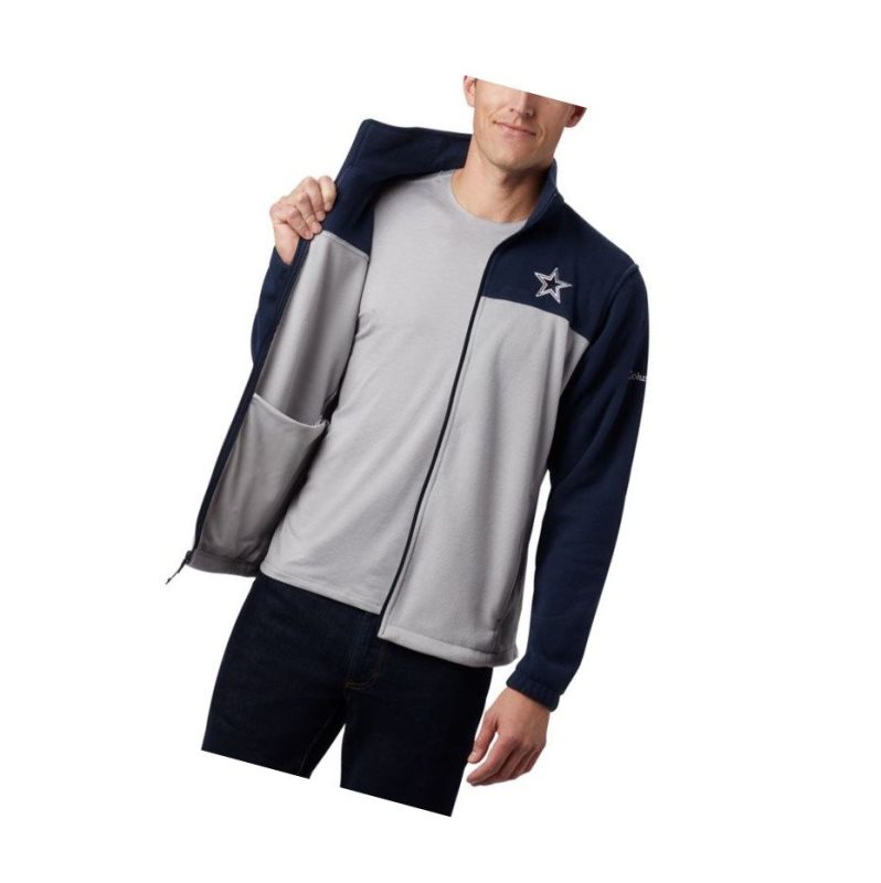 Kurtki Columbia Flanker III Full Zip Fleece - Dallas Cowboys Męskie Granatowe Szare | 26FGBROHA