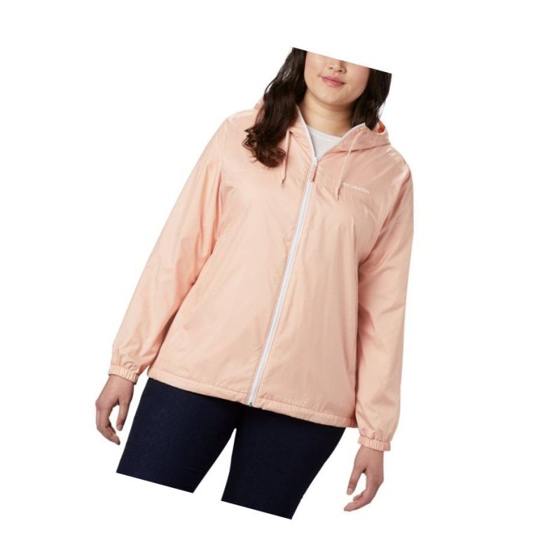 Kurtki Columbia Flash Forward Lined Windbreaker Plus Size Damskie Różowe | 25TFMLPSX