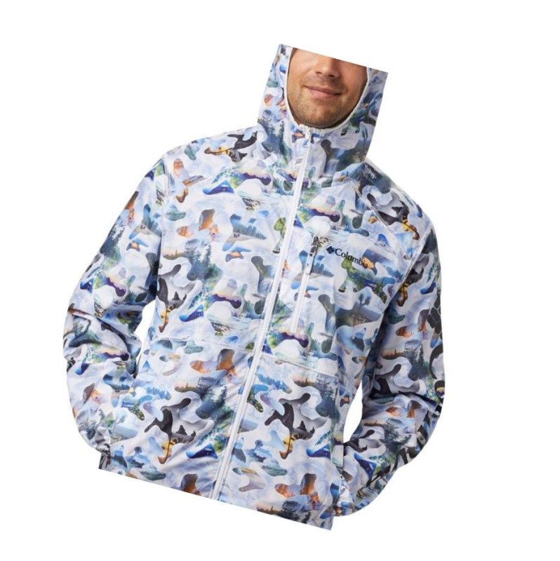 Kurtki Columbia Flash Forward Printed Windbreaker Męskie Kolorowe | 46KTIRHAB