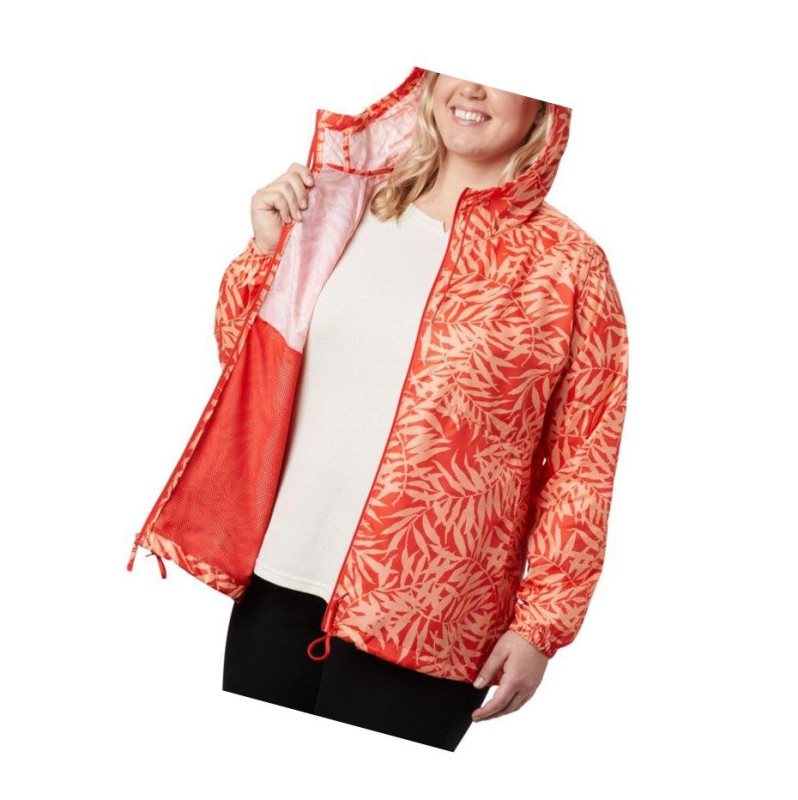 Kurtki Columbia Flash Forward Printed Windbreaker Plus Size Damskie Pomarańczowe | 91GXKOWTA