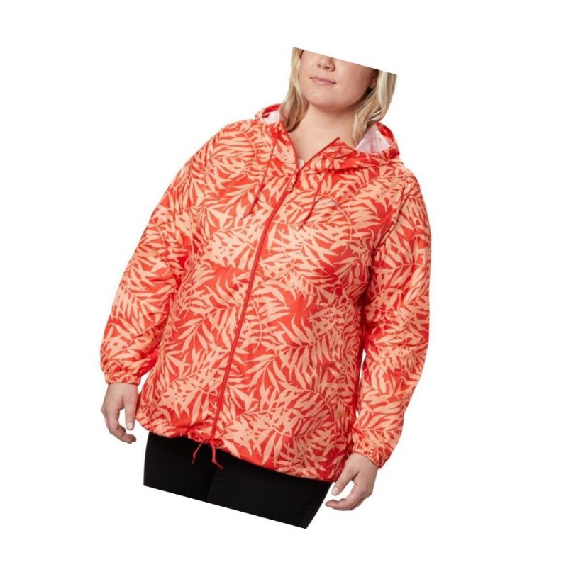 Kurtki Columbia Flash Forward Printed Windbreaker Plus Size Damskie Pomarańczowe | 91GXKOWTA