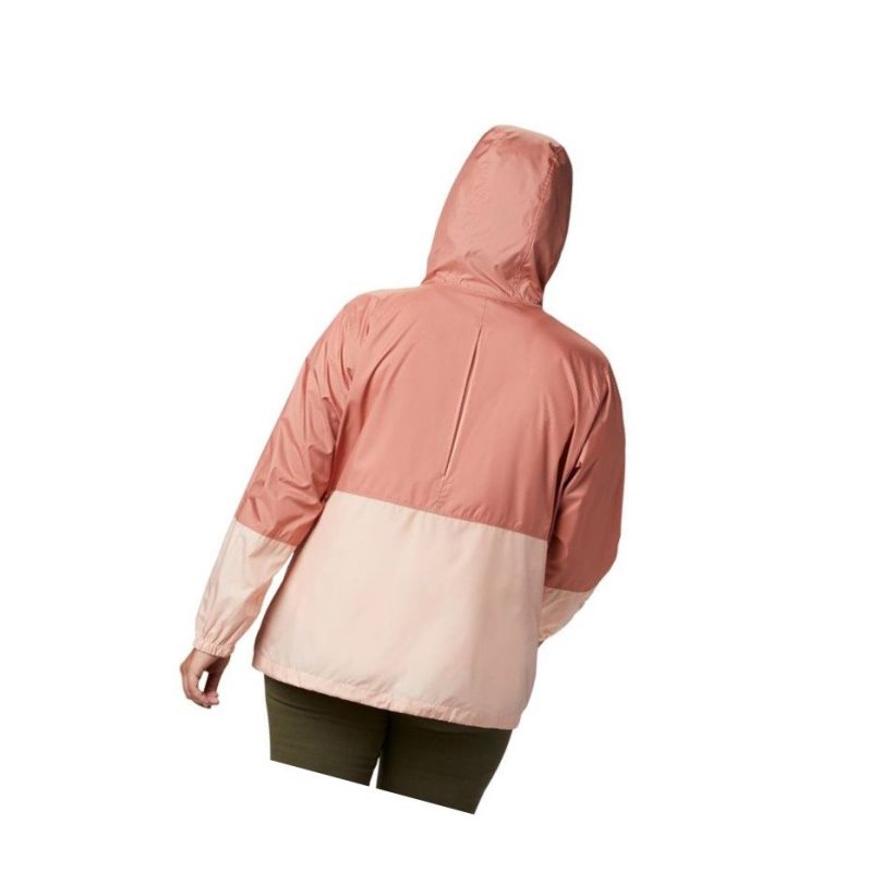 Kurtki Columbia Flash Forward Windbreaker Plus Size Damskie Różowe | 72ZAKSIEG