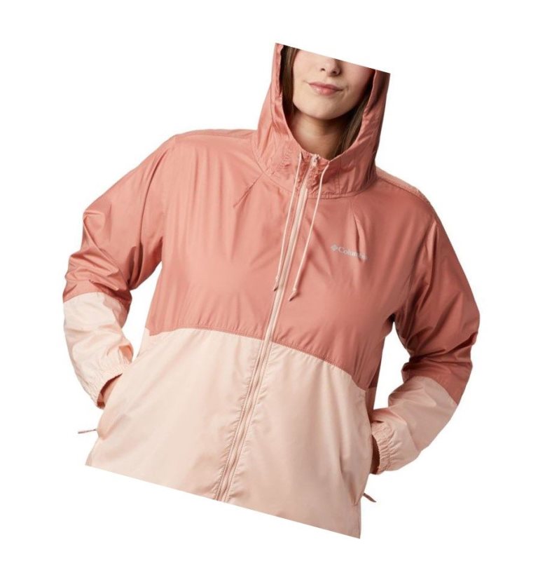 Kurtki Columbia Flash Forward Windbreaker Plus Size Damskie Różowe | 72ZAKSIEG