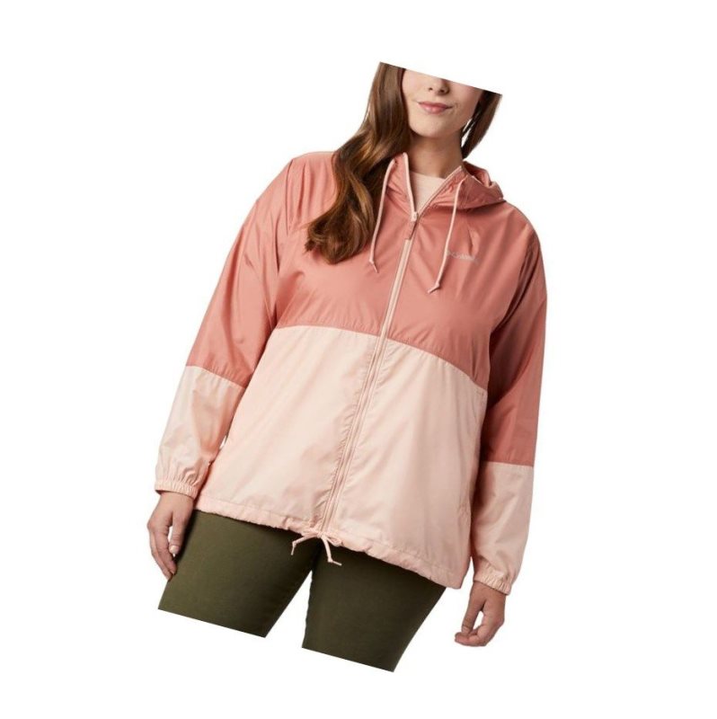 Kurtki Columbia Flash Forward Windbreaker Plus Size Damskie Różowe | 72ZAKSIEG