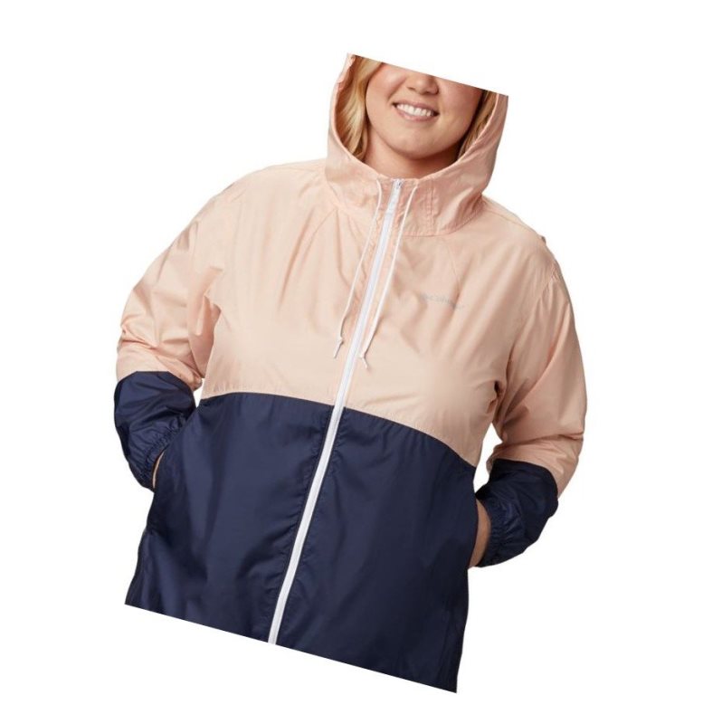 Kurtki Columbia Flash Forward Windbreaker Plus Size Damskie Granatowe | 71HIZMJUA