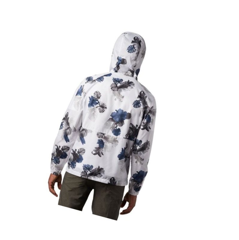 Kurtki Columbia Flash Forward Windbreaker Print Męskie Białe | 48KEDUFMO