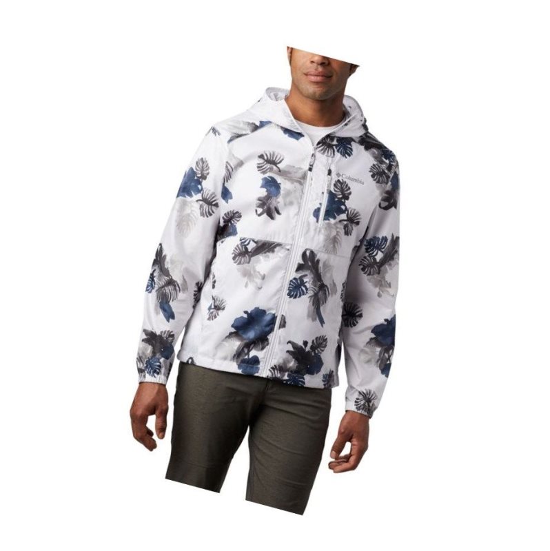 Kurtki Columbia Flash Forward Windbreaker Print Męskie Białe | 48KEDUFMO