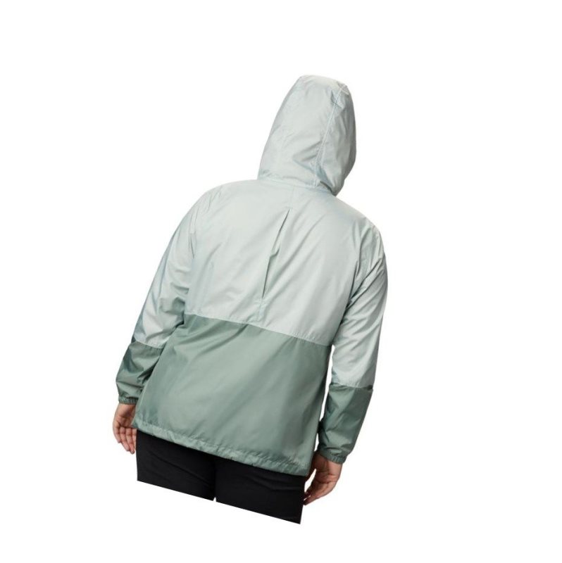 Kurtki Columbia Flash Forward Windbreaker Plus Size Damskie Zielone | 42KSEVXYM