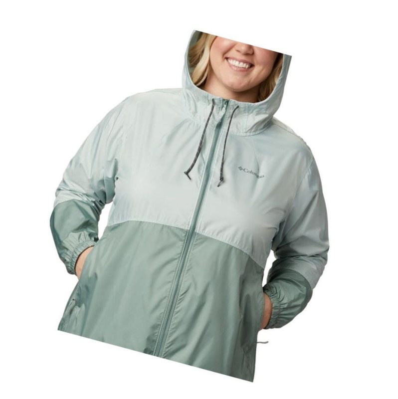 Kurtki Columbia Flash Forward Windbreaker Plus Size Damskie Zielone | 42KSEVXYM