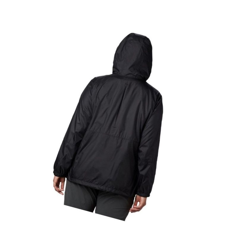 Kurtki Columbia Flash Forward Windbreaker Plus Size Damskie Czarne | 06KLBCJIE