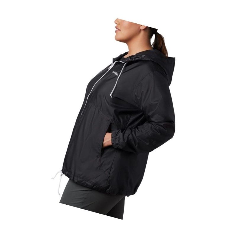 Kurtki Columbia Flash Forward Windbreaker Plus Size Damskie Czarne | 06KLBCJIE