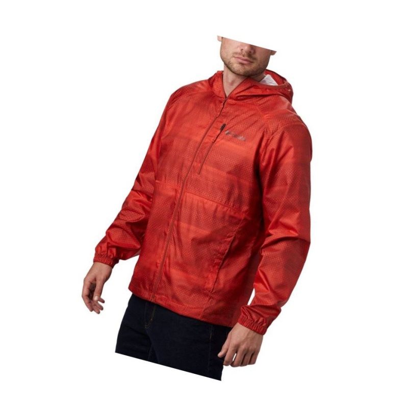 Kurtki Columbia Flash Forward Windbreaker Print Męskie Czerwone | 04PINSZTL