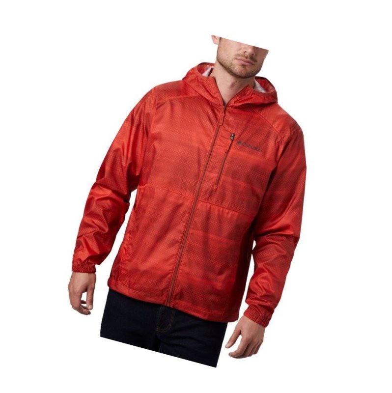 Kurtki Columbia Flash Forward Windbreaker Print Męskie Czerwone | 04PINSZTL