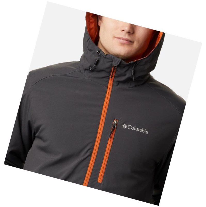 Kurtki Columbia Gate Racer Softshell Męskie Ciemny Szare | 69CUDHPNK