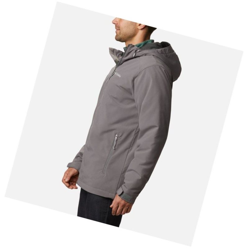 Kurtki Columbia Gate Racer Softshell Męskie Szare | 32PEKTWHR