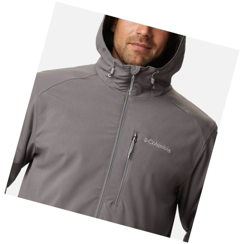 Kurtki Columbia Gate Racer Softshell Męskie Szare | 32PEKTWHR