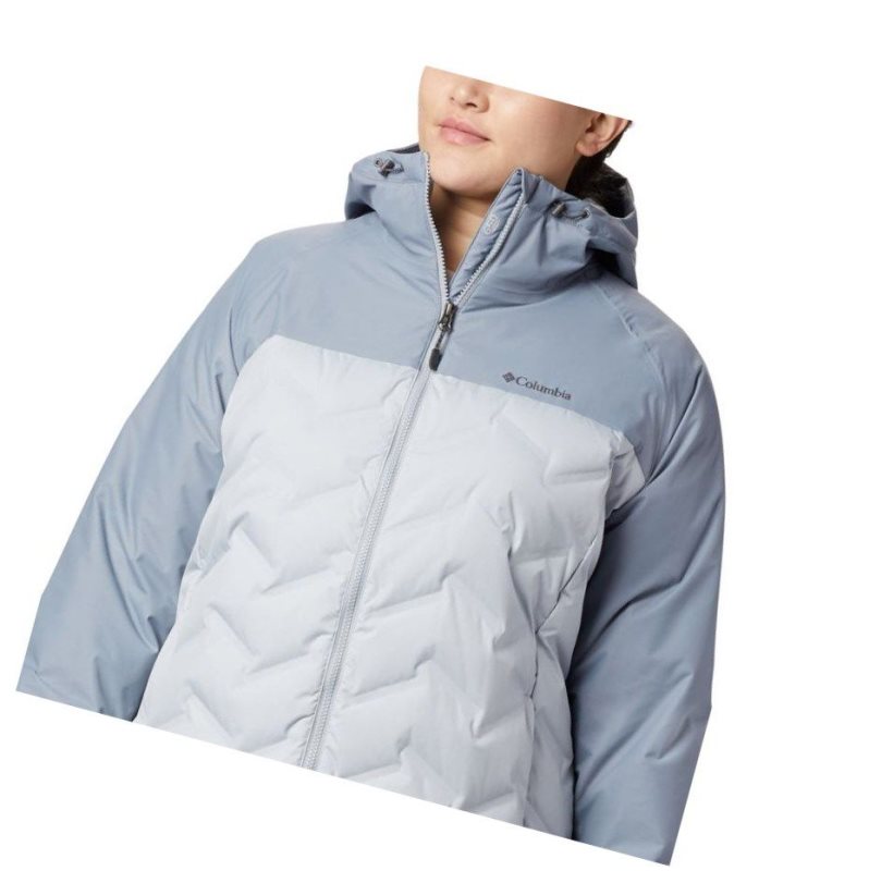 Kurtki Columbia Grand Trek Down Hooded Plus Size Damskie Szare | 06VQKPITX