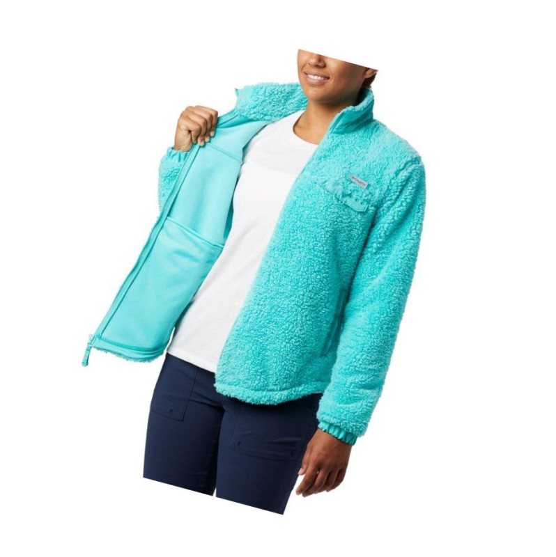 Kurtki Columbia Harborside II Heavy Weight Fleece Full Zip Damskie Niebieskie | 58QYTWMFA