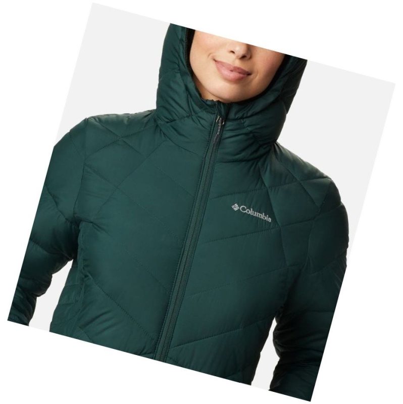 Kurtki Columbia Heavenly Hooded Damskie Zielone | 52OJDIQXP