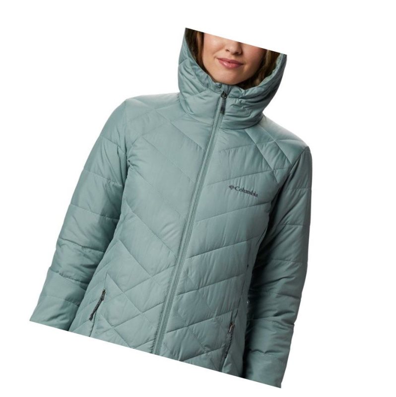 Kurtki Columbia Heavenly Long Hooded Damskie Głęboka Zielone | 61RLUIPOM