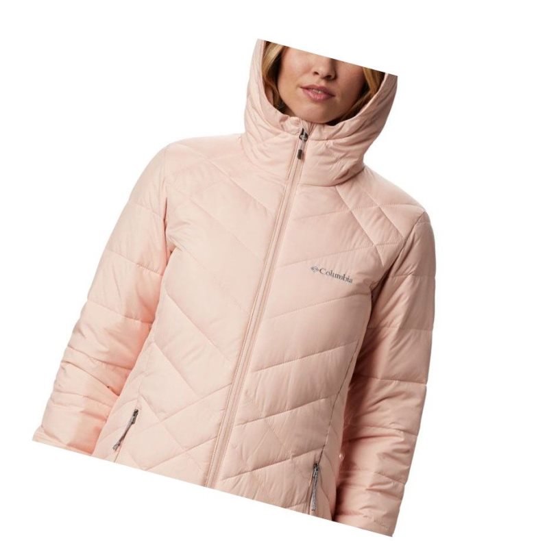 Kurtki Columbia Heavenly Long Hooded Damskie Różowe | 23MVWTBQF