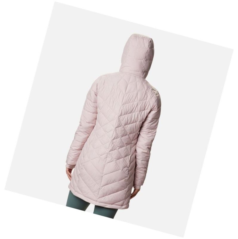 Kurtki Columbia Heavenly Long Hooded Damskie Różowe | 91JYTEMSD