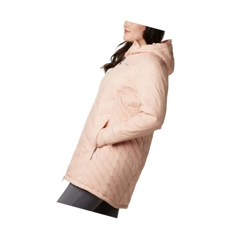 Kurtki Columbia Heavenly Long Hooded Plus Size Damskie Różowe | 59YACRBXT