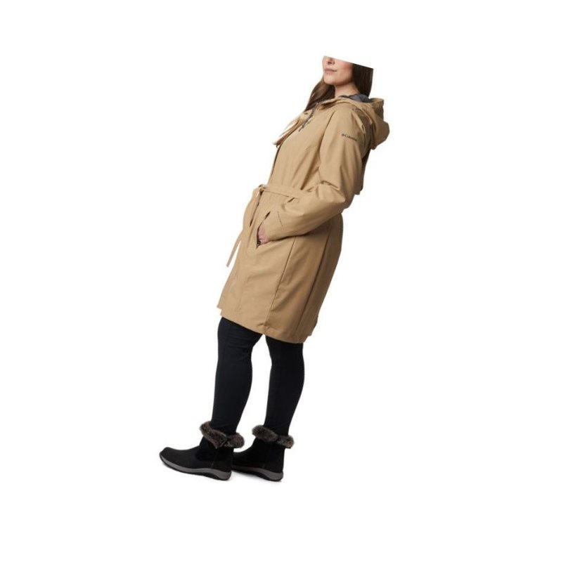 Kurtki Columbia Here And There Long Trench Plus Size Damskie Brązowe | 52RCQTMDY