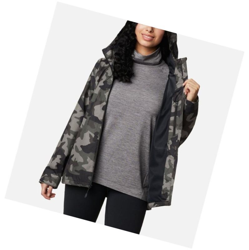 Kurtki Columbia Inner Limits II Damskie Czarne Camo | 01SMFZUHA