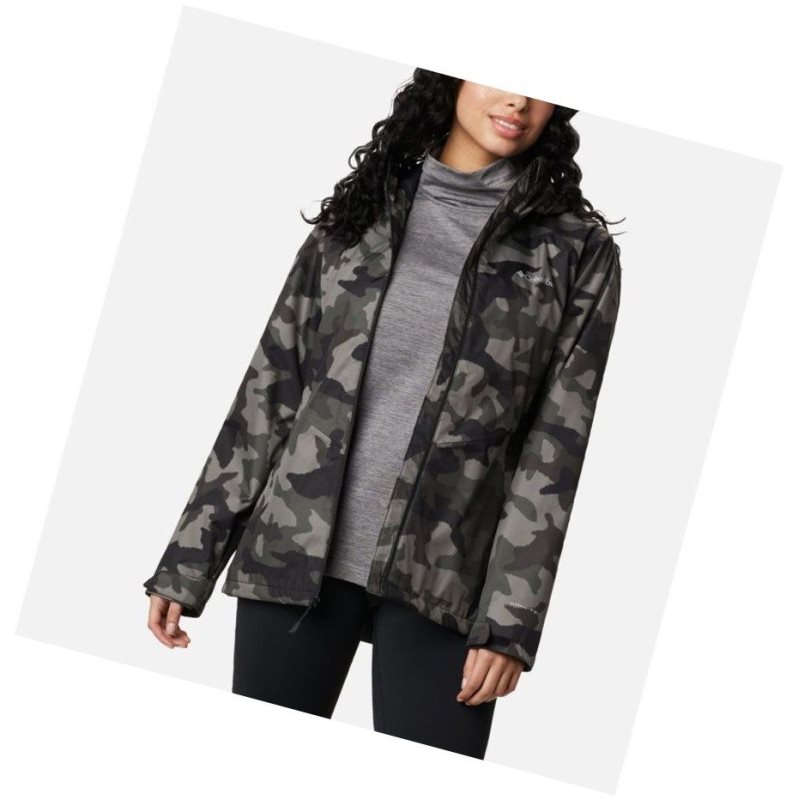 Kurtki Columbia Inner Limits II Damskie Czarne Camo | 01SMFZUHA