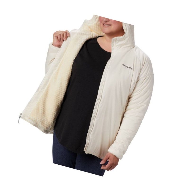 Kurtki Columbia Kruser Ridge II Plush Softshell Plus Size Damskie Kremowe | 95LHFMGEN