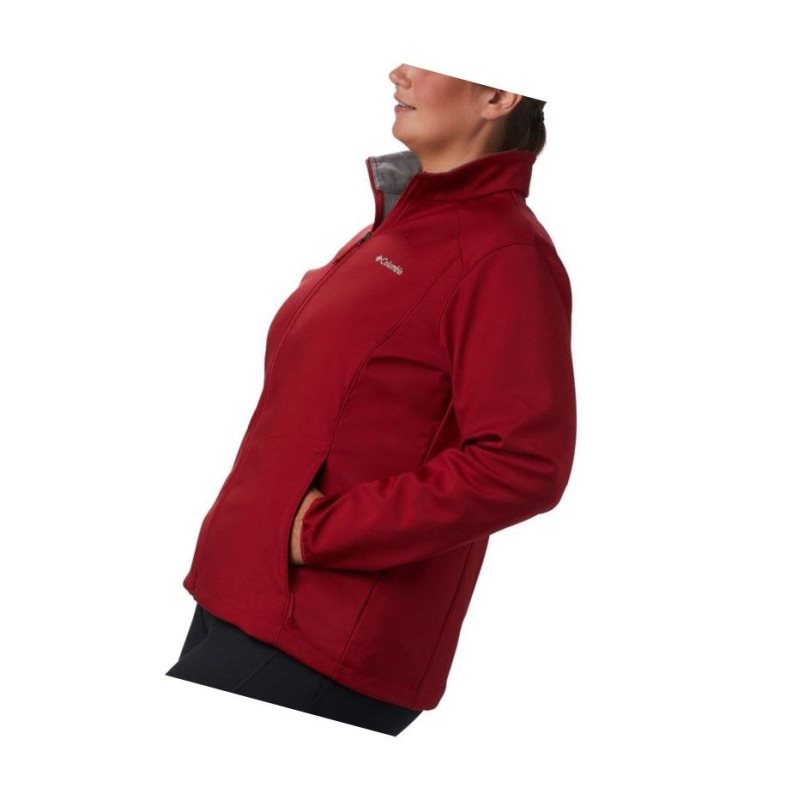 Kurtki Columbia Kruser Ridge II Softshell Plus Size Damskie Czerwone | 96OAGEUTZ