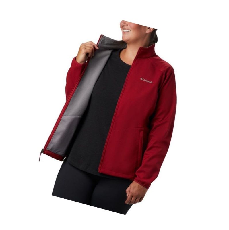 Kurtki Columbia Kruser Ridge II Softshell Plus Size Damskie Czerwone | 96OAGEUTZ