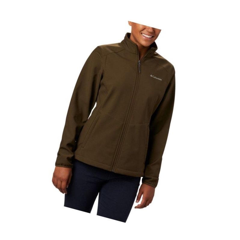 Kurtki Columbia Kruser Ridge II Softshell Damskie Oliwkowe | 68LVURXZC