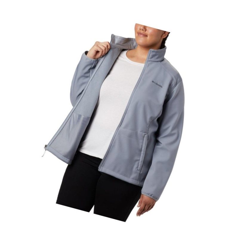 Kurtki Columbia Kruser Ridge II Softshell Plus Size Damskie Szare | 53OFEQCMT